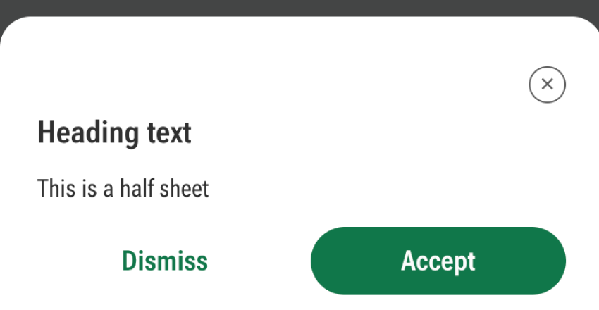Overlay / Half Sheet